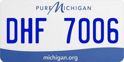 MI license plate DHF7006