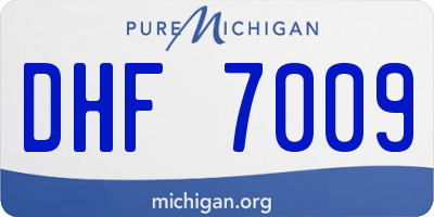 MI license plate DHF7009