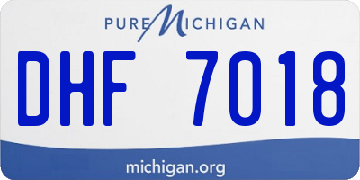MI license plate DHF7018
