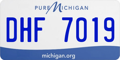 MI license plate DHF7019