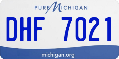 MI license plate DHF7021