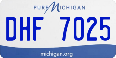 MI license plate DHF7025