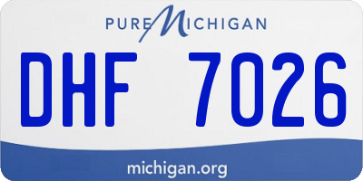 MI license plate DHF7026