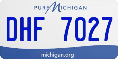 MI license plate DHF7027