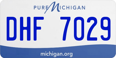 MI license plate DHF7029
