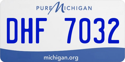 MI license plate DHF7032