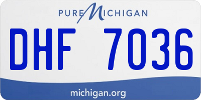 MI license plate DHF7036