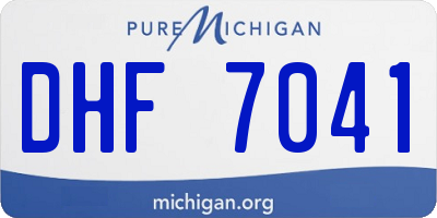 MI license plate DHF7041