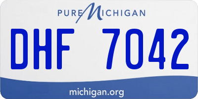 MI license plate DHF7042