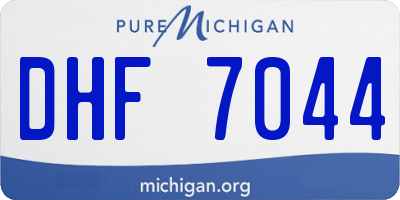 MI license plate DHF7044