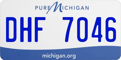 MI license plate DHF7046