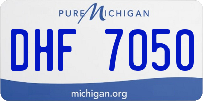 MI license plate DHF7050