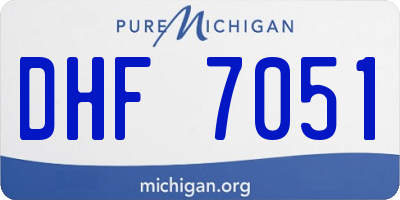 MI license plate DHF7051