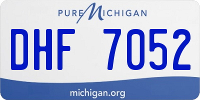 MI license plate DHF7052