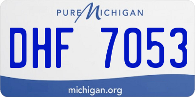 MI license plate DHF7053