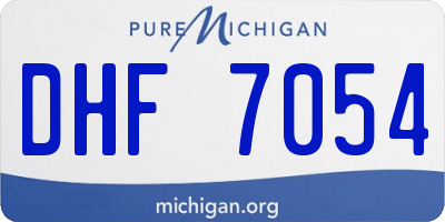 MI license plate DHF7054