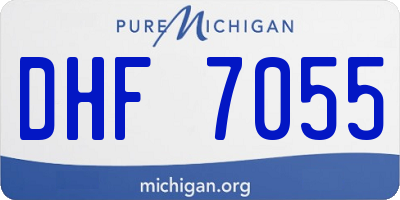 MI license plate DHF7055