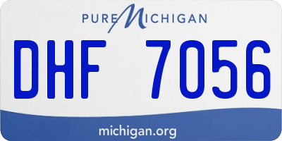 MI license plate DHF7056