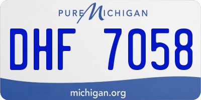 MI license plate DHF7058