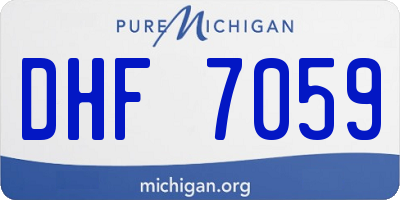 MI license plate DHF7059