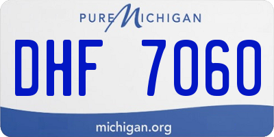 MI license plate DHF7060