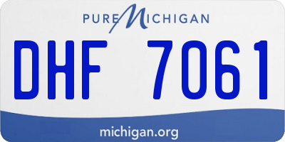 MI license plate DHF7061