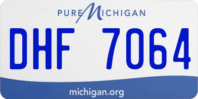 MI license plate DHF7064