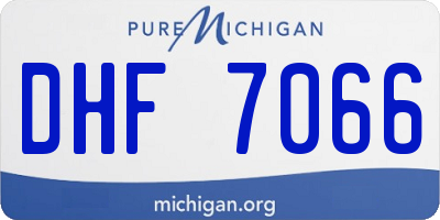 MI license plate DHF7066