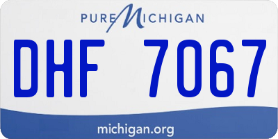 MI license plate DHF7067