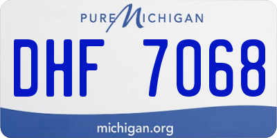 MI license plate DHF7068