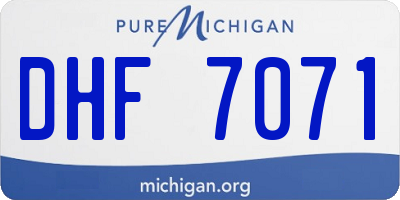 MI license plate DHF7071
