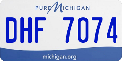 MI license plate DHF7074