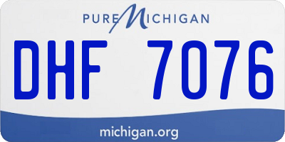 MI license plate DHF7076