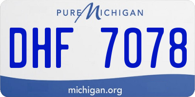 MI license plate DHF7078