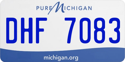 MI license plate DHF7083