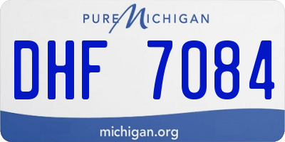 MI license plate DHF7084