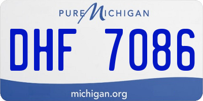 MI license plate DHF7086