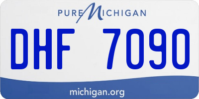 MI license plate DHF7090
