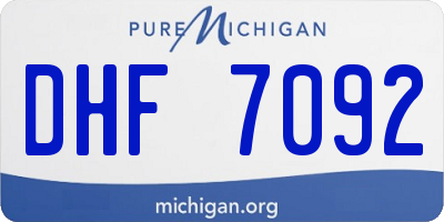 MI license plate DHF7092