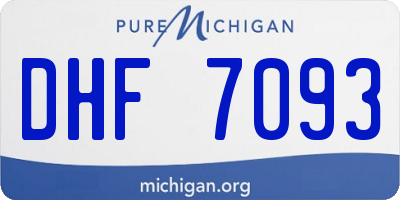 MI license plate DHF7093