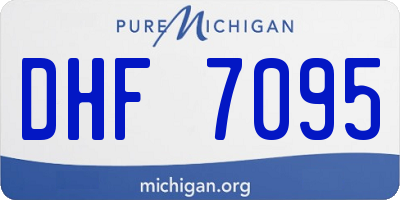 MI license plate DHF7095