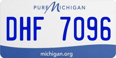 MI license plate DHF7096
