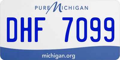 MI license plate DHF7099