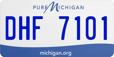 MI license plate DHF7101