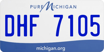 MI license plate DHF7105