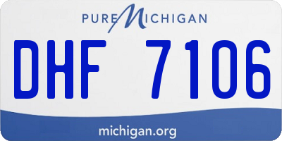 MI license plate DHF7106