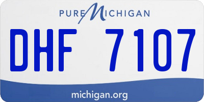 MI license plate DHF7107