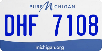 MI license plate DHF7108