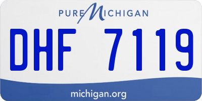 MI license plate DHF7119