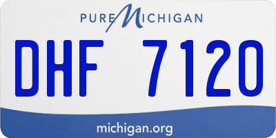 MI license plate DHF7120